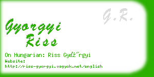gyorgyi riss business card